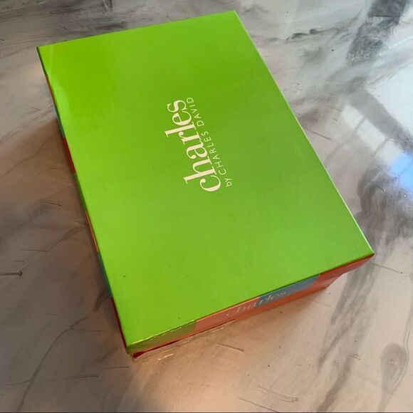 New CHARLES DAVID Black Suede Metallic Animal Print Sole Stiletto Booties 8 - Picture 9 of 9